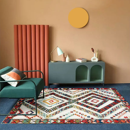 Bohemian Living Room Sofa Carpet | Nordic Folk Style Rug