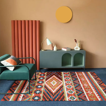 Bohemian Living Room Sofa Carpet | Nordic Folk Style Rug