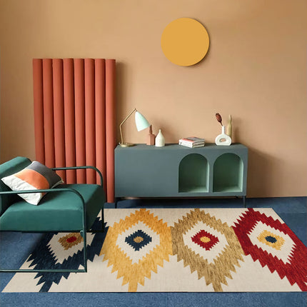 Bohemian Living Room Sofa Carpet | Nordic Folk Style Rug