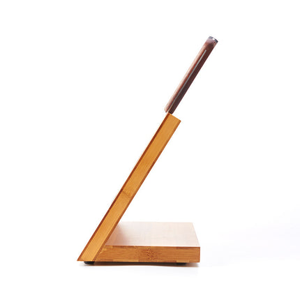 Bamboo Magnetic Knife Block 🔪 – Anti-Skid Base