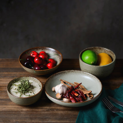 Handmade Japanese Clay Dishes 🍂 – Luxury Earthy Tableware