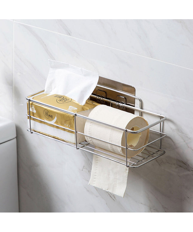 Stainless Steel Bathroom Shelf Free Punching Toilet Rack