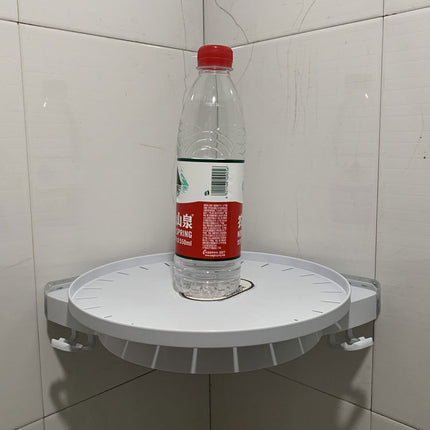 Suction Wall Type Non-perforated Bathroom Rotating Triangle Shelf