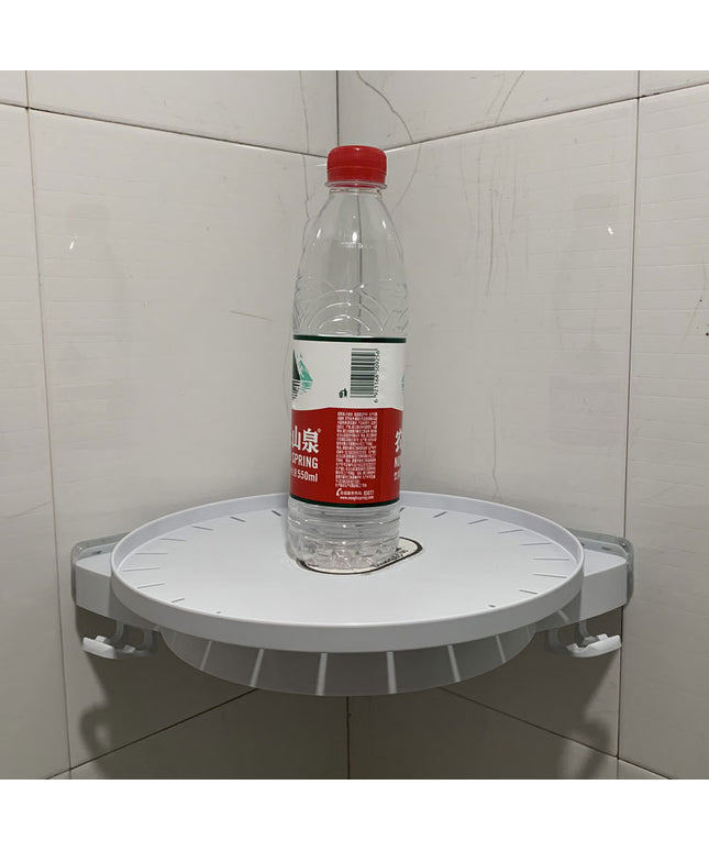 Suction Wall Type Non-perforated Bathroom Rotating Triangle Shelf