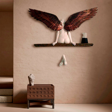 Angel Resin Wall Art – Decorative Hanging Wings Ornament | Ikeame