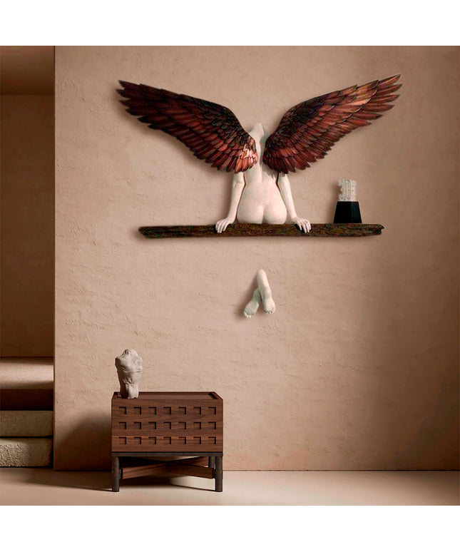Angel Resin Wall Art – Decorative Hanging Wings Ornament | Ikeame