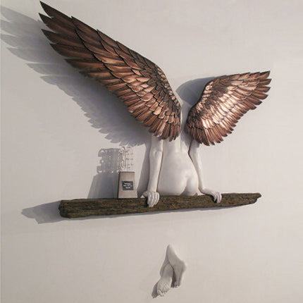 Angel Resin Wall Art – Decorative Hanging Wings Ornament | Ikeame