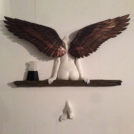 Angel Resin Wall Art – Decorative Hanging Wings Ornament | Ikeame