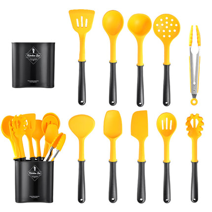 Silicone Kitchen Utensil Set with Holder | 10 Piece Cooking Tools