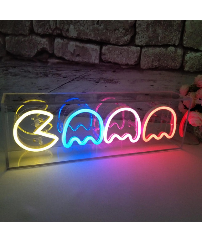 Pac-Man Neon Light | Retro Gaming LED Wall Décor