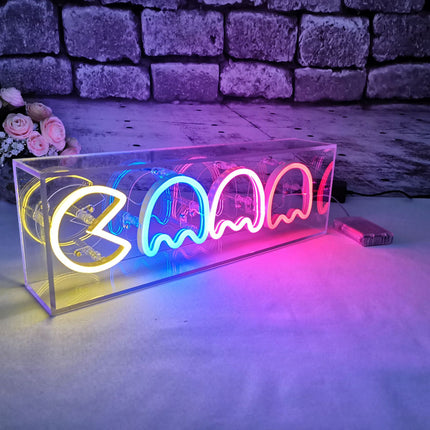 Pac-Man Neon Light | Retro Gaming LED Wall Décor