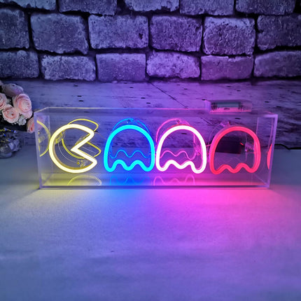 Pac-Man Neon Light | Retro Gaming LED Wall Décor
