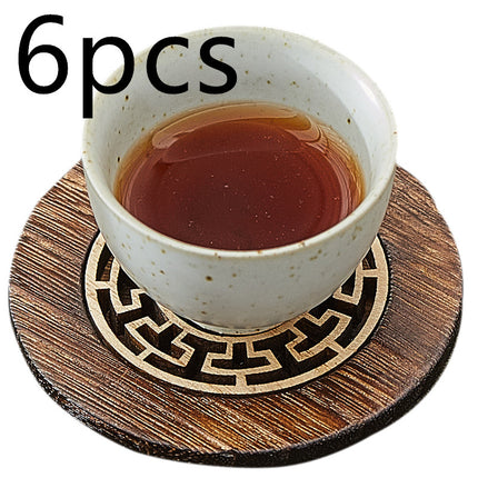 Desk Heat-resistant High-quality Carved Wooden Coaster