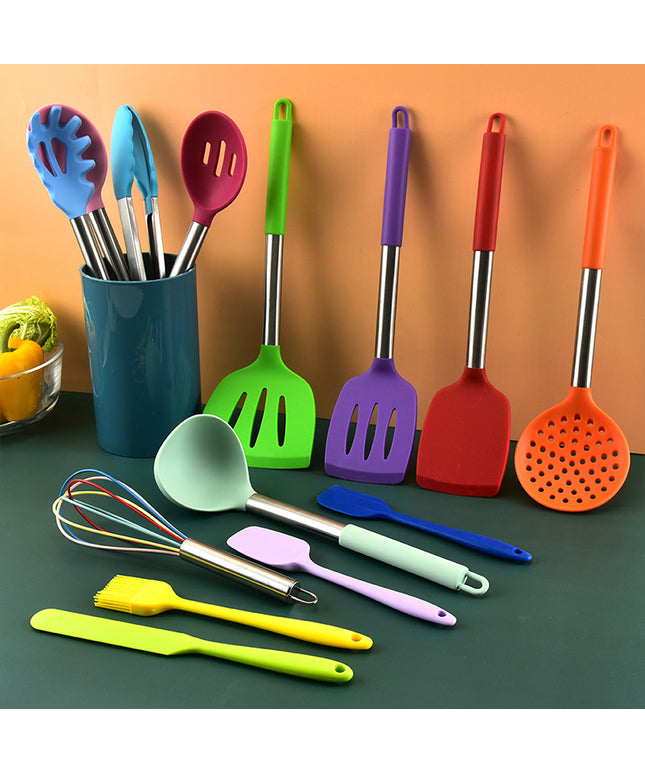 14 Piece Silicone Kitchen Utensil Set | Non Stick Cooking Tools