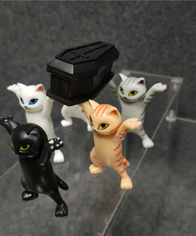 Coffin Cat Pen Holder Set – Cute Gothic Desk Accessories