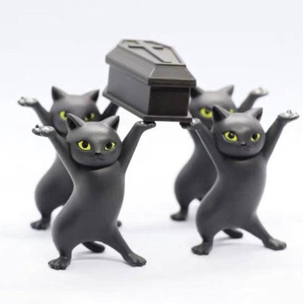 Coffin Cat Pen Holder Set – Cute Gothic Desk Accessories