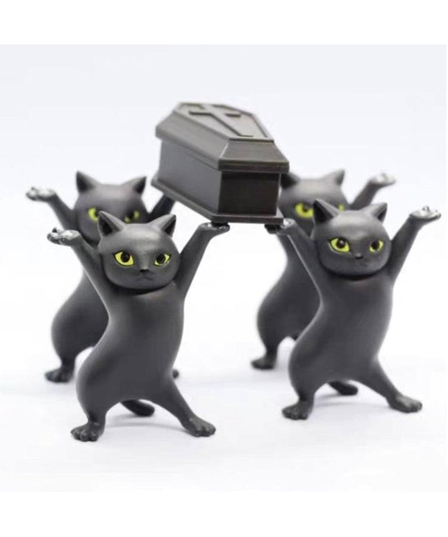 Coffin Cat Pen Holder Set – Cute Gothic Desk Accessories