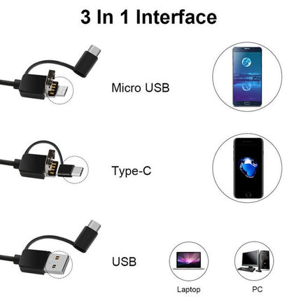 HD Digital 3-in-1 USB In-Ear Endoscope – Ear Wax Cleaning & Multi-Use Inspection Tool