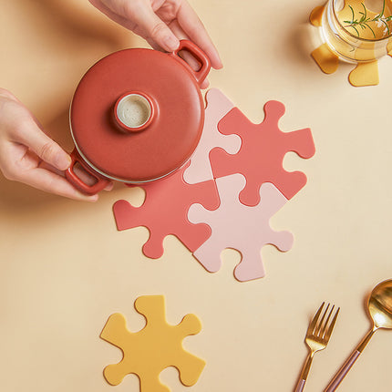 Puzzle Silicone Heat Pad 🧩 – Anti-Scald, Non-Slip, 4 Colours