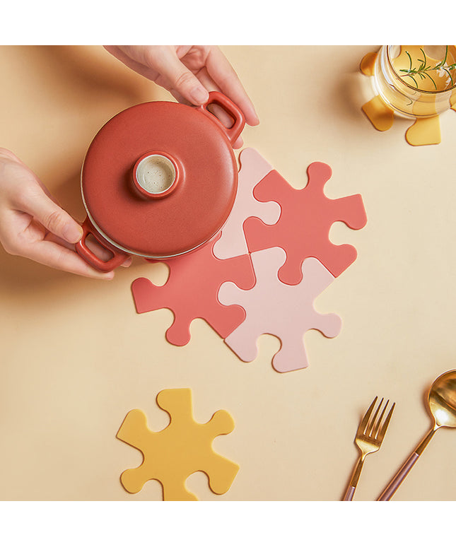 Puzzle Silicone Heat Pad 🧩 – Anti-Scald, Non-Slip, 4 Colours