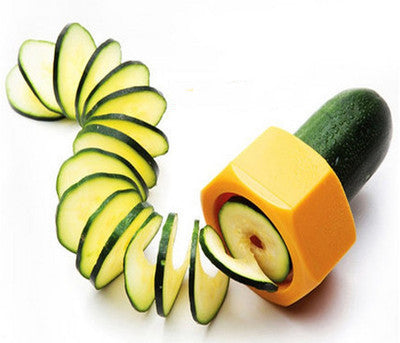 Spiral Knife Vegetable Cutter – Cucumber & Veggie Slicer | Yellow or Green