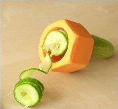 Spiral Knife Vegetable Cutter – Cucumber & Veggie Slicer | Yellow or Green