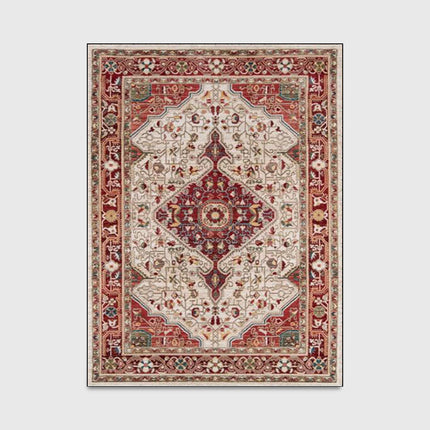 Nordic Bohemian Deep Red Rug | Living Room Statement Carpet
