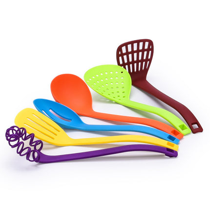 Six-Piece Non-Stick Nylon Cookware Set – Colourful, Stacks Snuggly, Purple, Blue, Red, Green, Orange | Ikeame