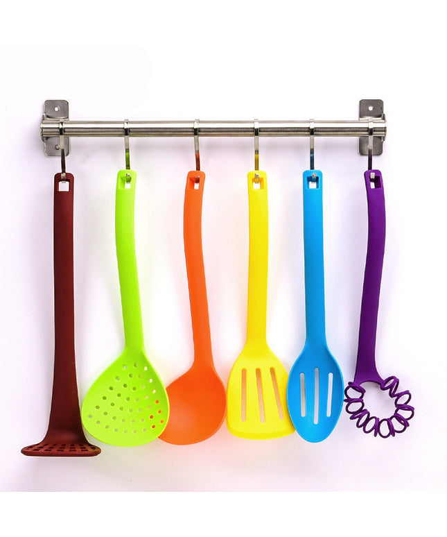Six-Piece Non-Stick Nylon Cookware Set – Colourful, Stacks Snuggly, Purple, Blue, Red, Green, Orange | Ikeame