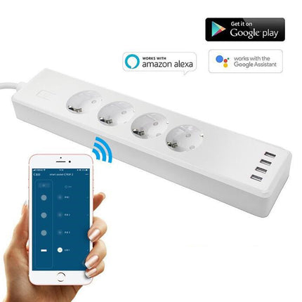 Tuya Smart Power Strip – WiFi Remote Control Multi-Socket Extension with Alexa Support