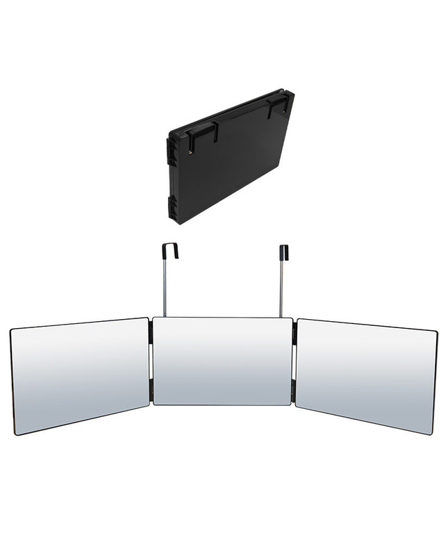 Telescopic Adjustable Hanging Three-sided Folding Mirror