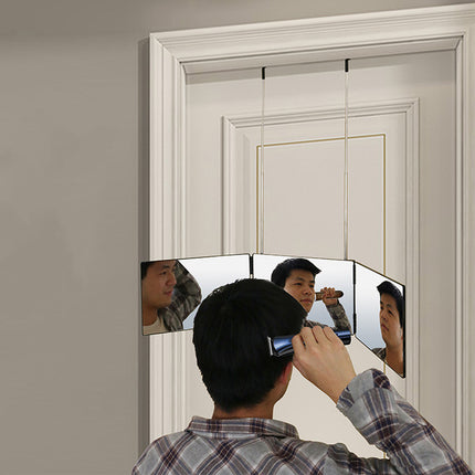 Telescopic Adjustable Hanging Three-sided Folding Mirror