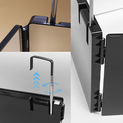 Telescopic Adjustable Hanging Three-sided Folding Mirror
