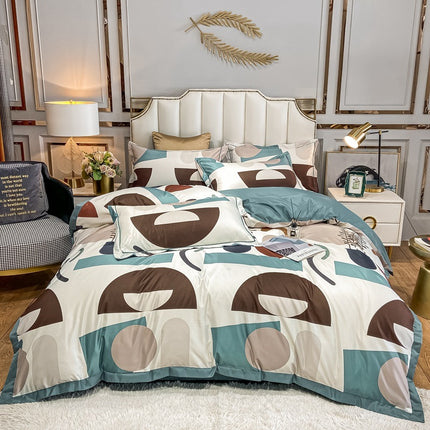 Sky silk washed silk printed four piece set spring summer ice silky silky bedding gift – Trendy & Practical for Daily Living
