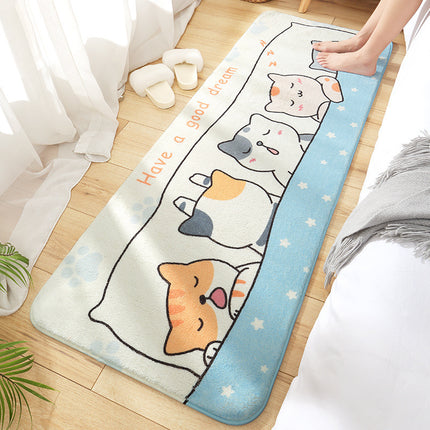 Soft Wool Bedside Mat – 40×120cm | 6 Cartoon/Anime Designs