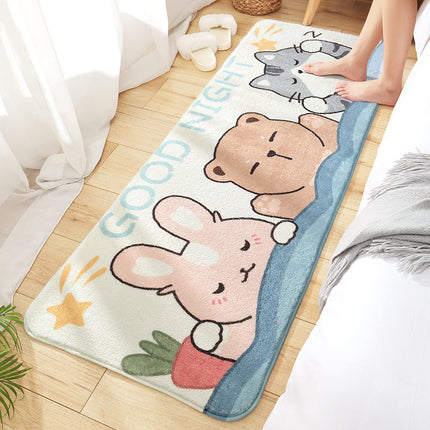 Soft Wool Bedside Mat – 40×120cm | 6 Cartoon/Anime Designs