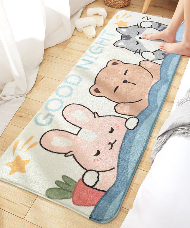 Soft Wool Bedside Mat – 40×120cm | 6 Cartoon/Anime Designs