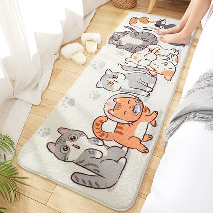 Soft Wool Bedside Mat – 40×120cm | 6 Cartoon/Anime Designs