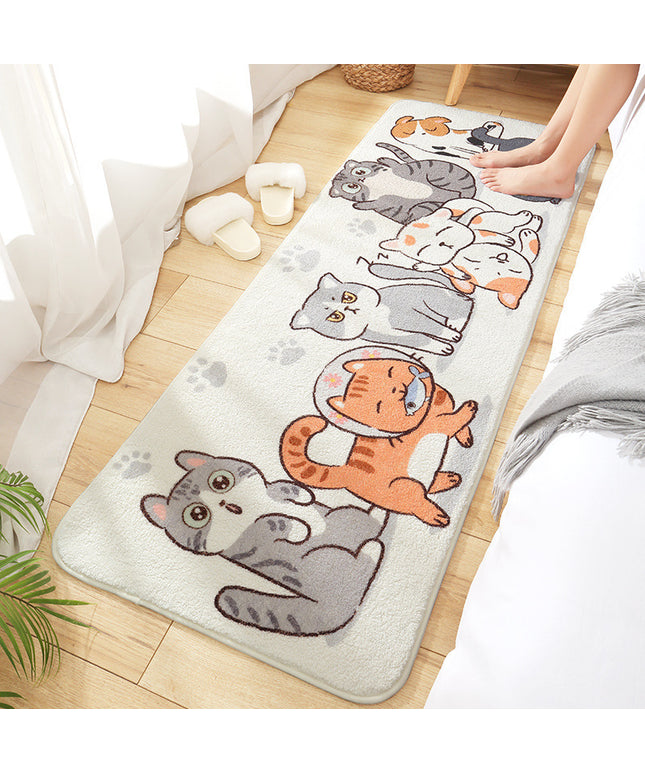 Soft Wool Bedside Mat – 40×120cm | 6 Cartoon/Anime Designs