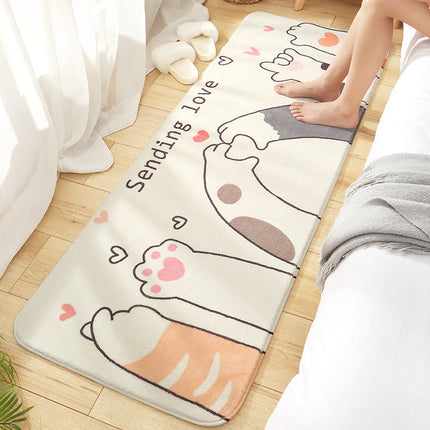 Soft Wool Bedside Mat – 40×120cm | 6 Cartoon/Anime Designs