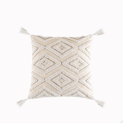 Nordic Beige Tufted Geometric Cushion - 4 designs
