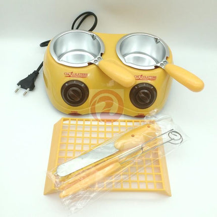 Mini Chocolate Fondue Pot – Pink & Yellow Melting Pot | Ikeame