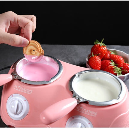 Mini Chocolate Fondue Pot – Pink & Yellow Melting Pot | Ikeame