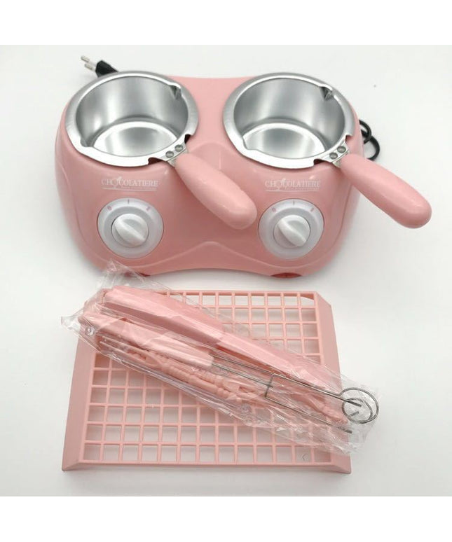 Mini Chocolate Fondue Pot – Pink & Yellow Melting Pot | Ikeame
