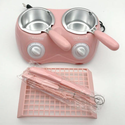 Mini Chocolate Fondue Pot – Pink & Yellow Melting Pot | Ikeame