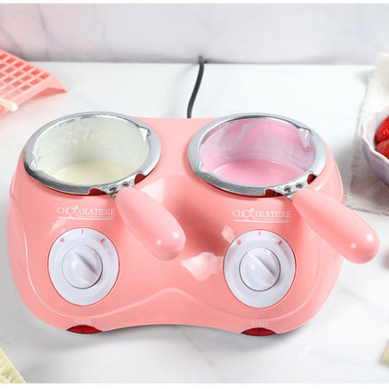 Mini Chocolate Fondue Pot – Pink & Yellow Melting Pot | Ikeame