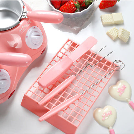 Mini Chocolate Fondue Pot – Pink & Yellow Melting Pot | Ikeame