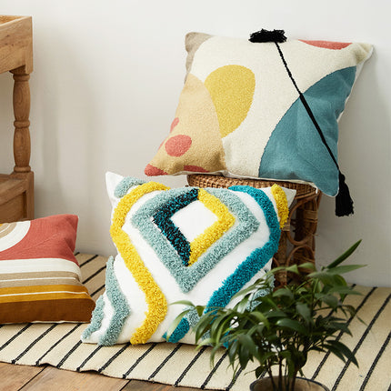 Tufted Nordic Geometric Cushion Covers – 2 Designs