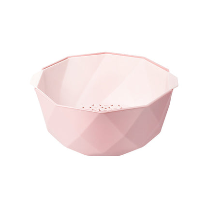 Geometric Multifunctional Double-Layer Storage Basket Household Kitchen Vegetable Washing And Rice Washing Machine