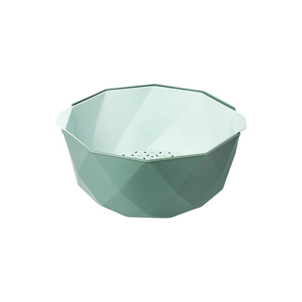 Geometric Multifunctional Double-Layer Storage Basket Household Kitchen Vegetable Washing And Rice Washing Machine